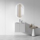 3D-2W 600x450x550mm Grey Wall Hung Plywood Vanity with Ceramic Basin